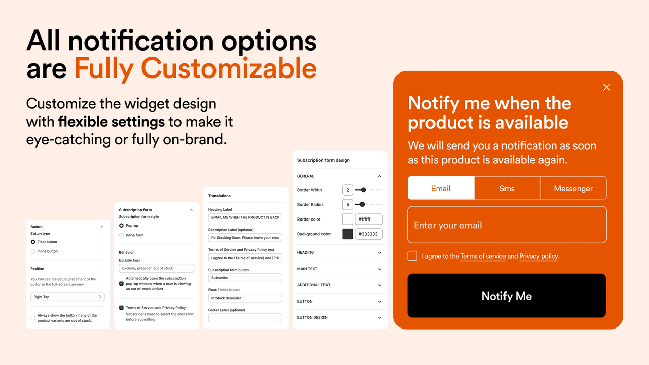 back in stock shopify notifications