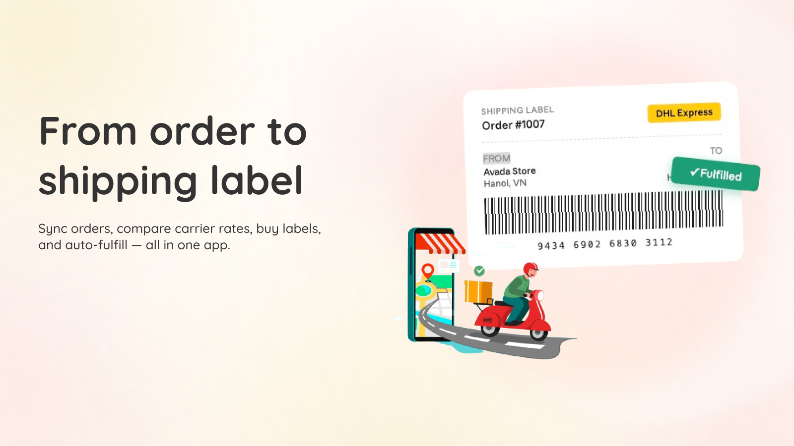 From order to shippign labels