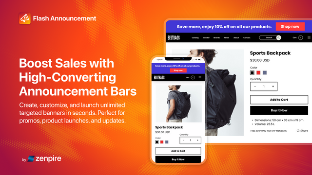 Boost sales with customizable announcement bars on your store
