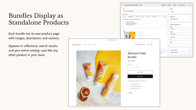 Bundles Display as Standalone Products