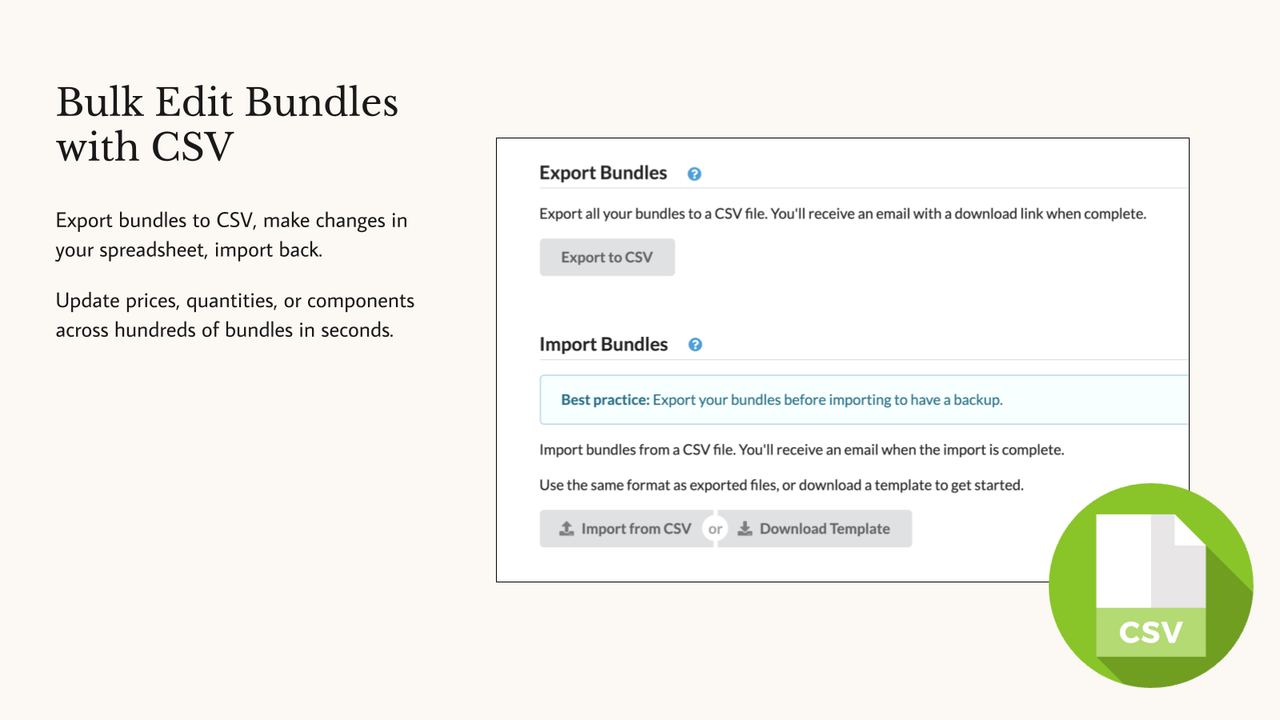 Bulk Edit Bundles with CSV