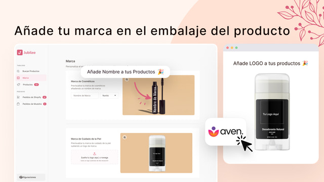 Agrega tu marca al empaque del producto.