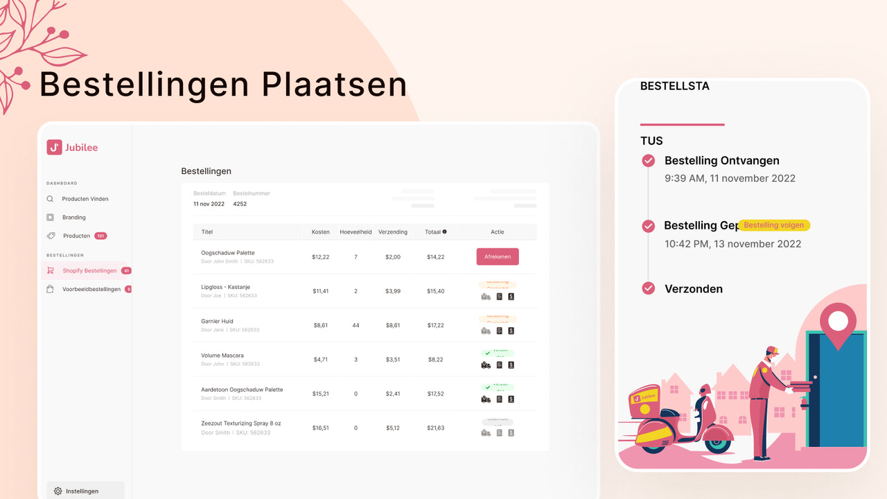 Plaats klantbestellingen.