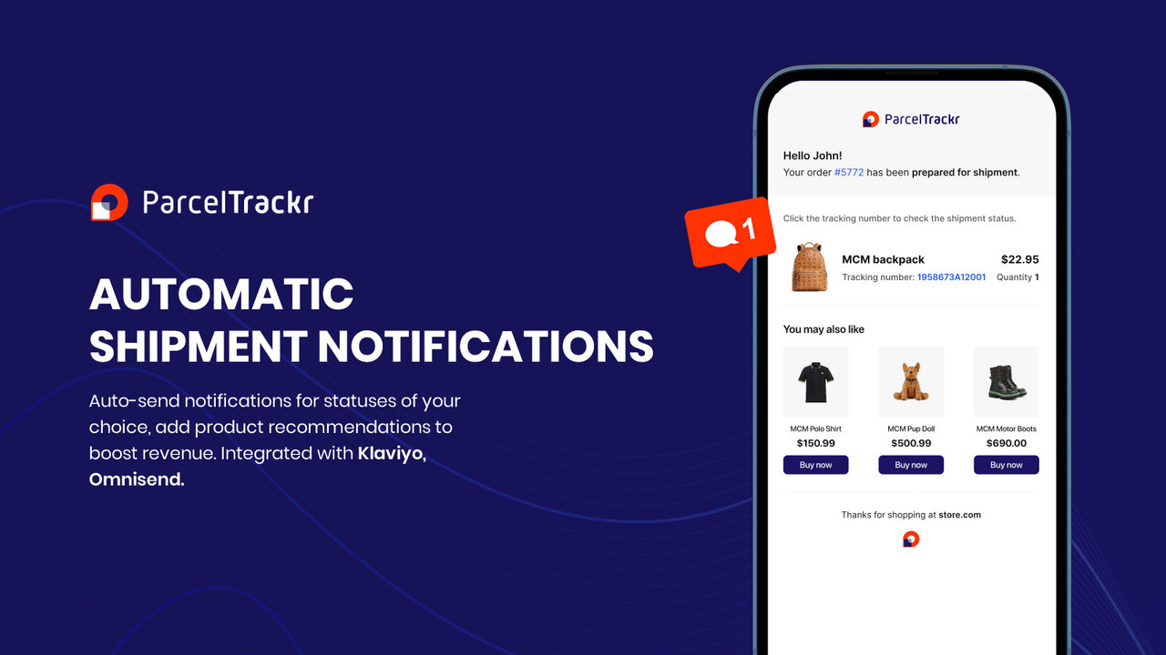 Suivi de la commande | Notifications d'expédition | track order