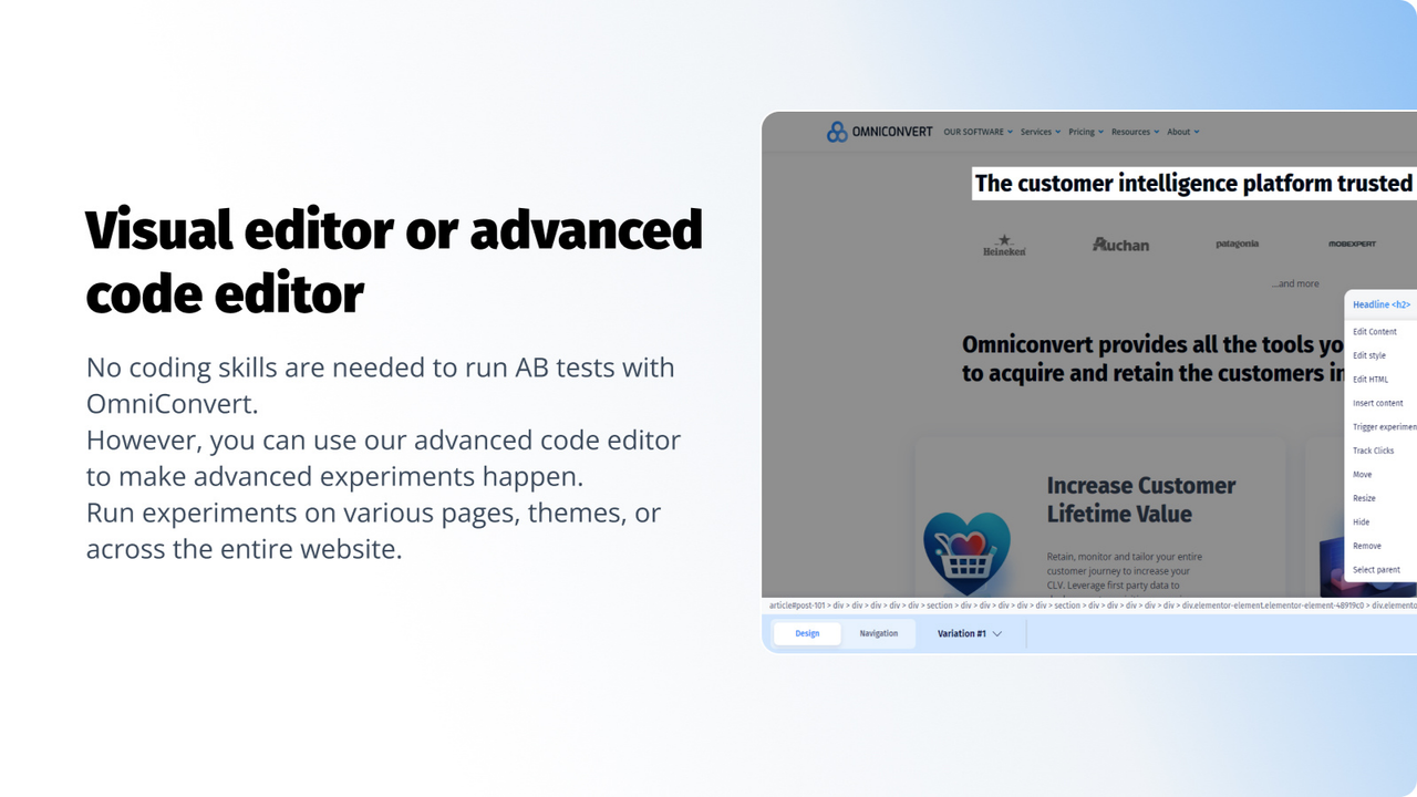 Launch AB testing experiments within minutes