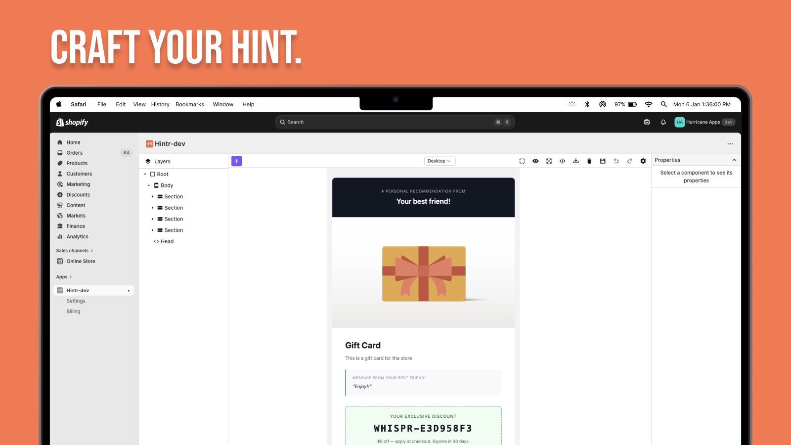 Craft your hint.