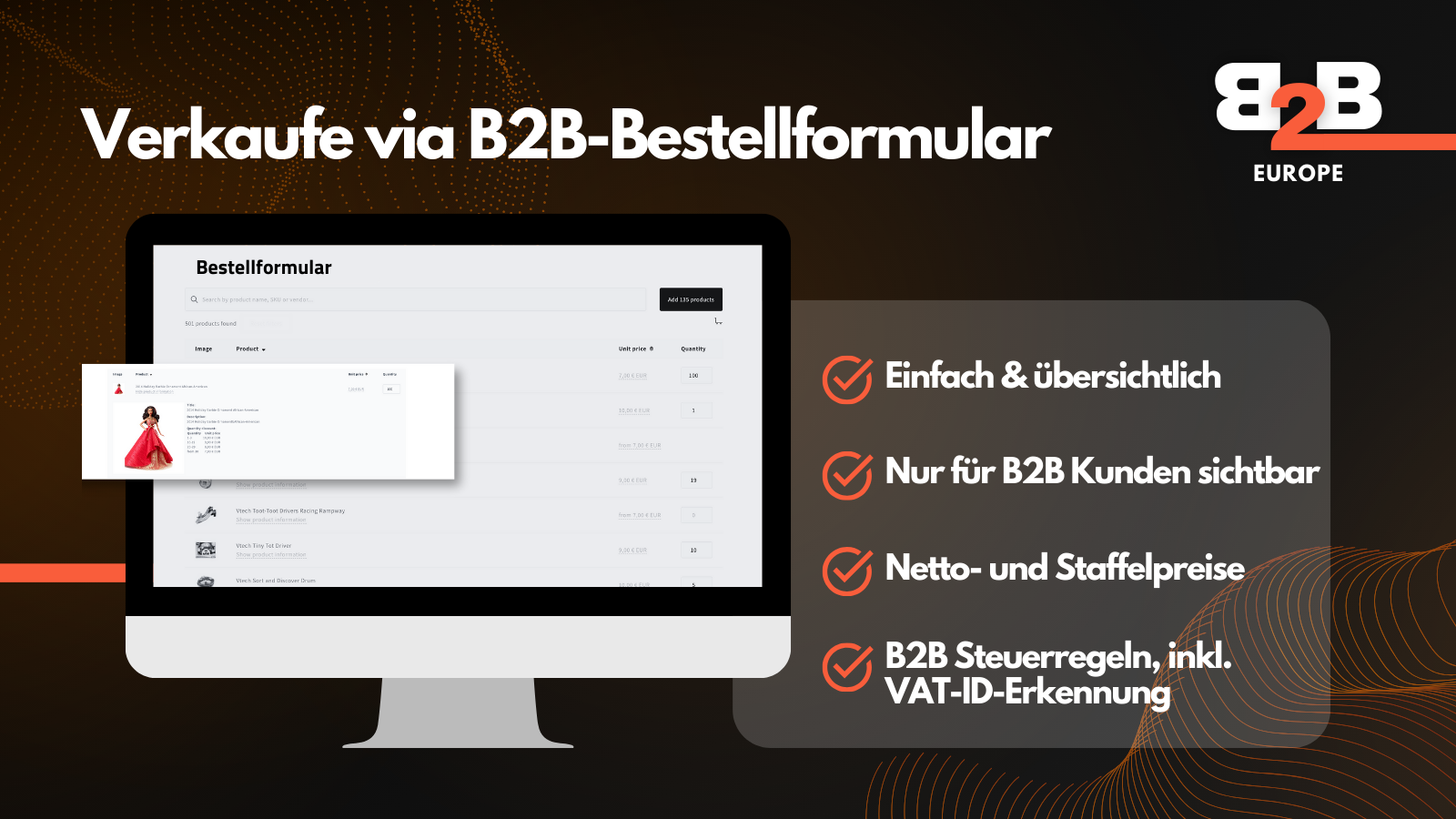 B2B-Bestellformular: Nur für B2B-Kunden sichtbar