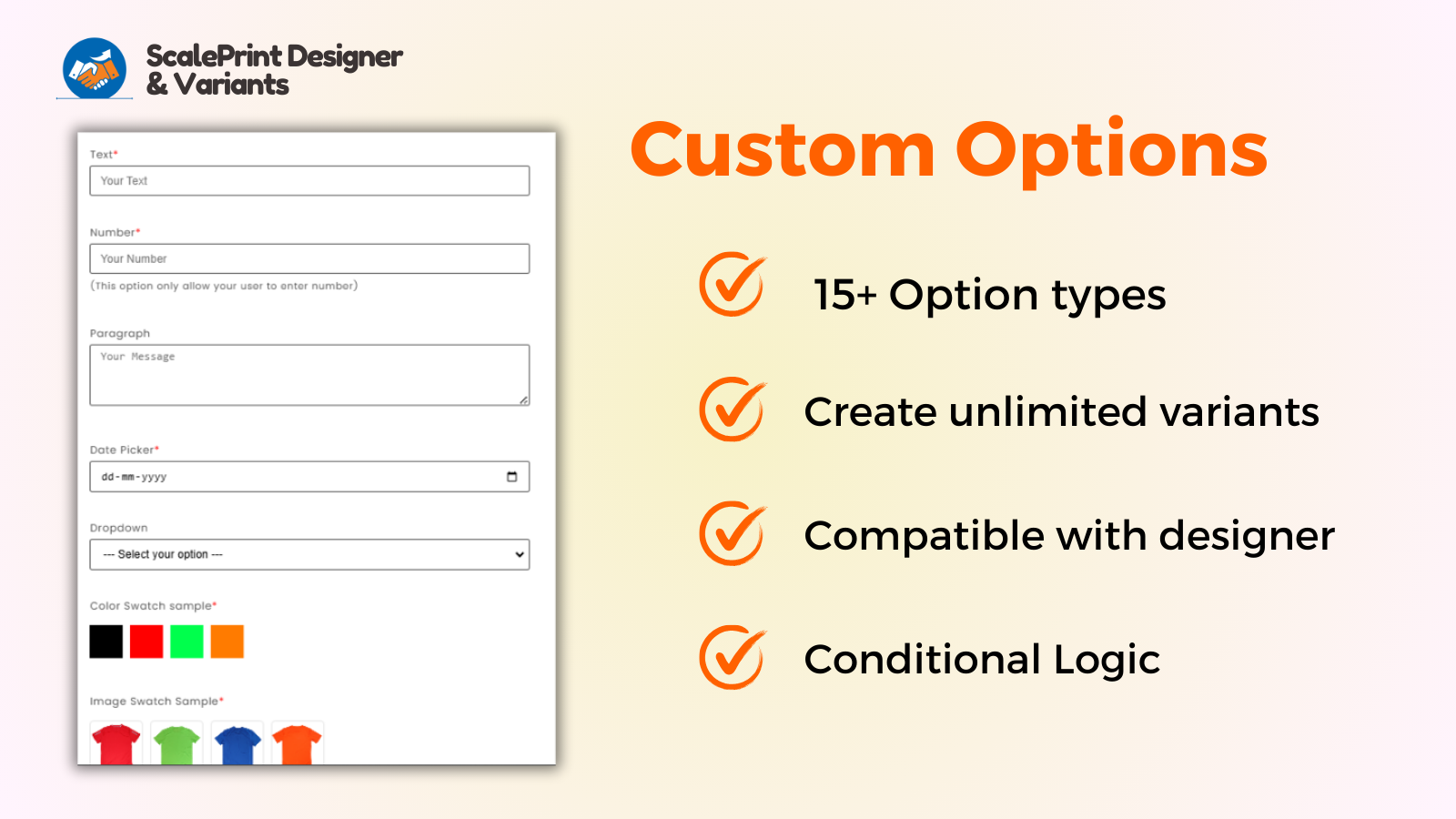 Product custom option for personalizer 