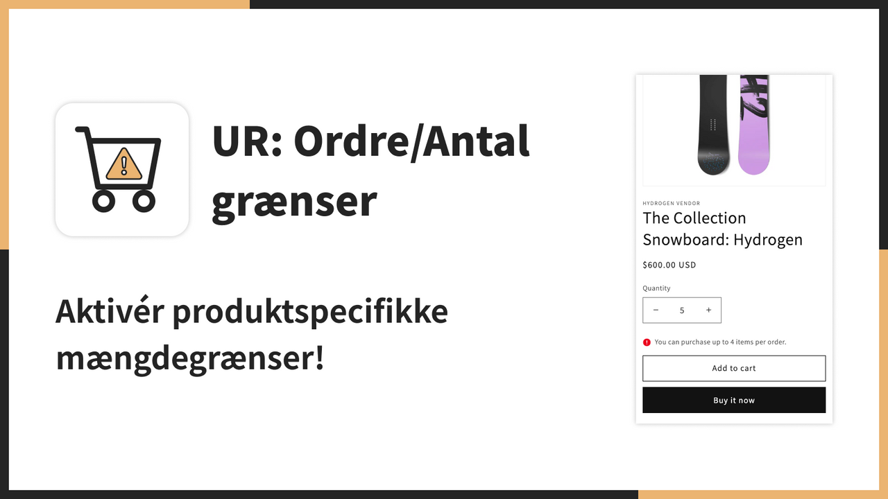 Aktivér produktspecifikke mængdegrænser!