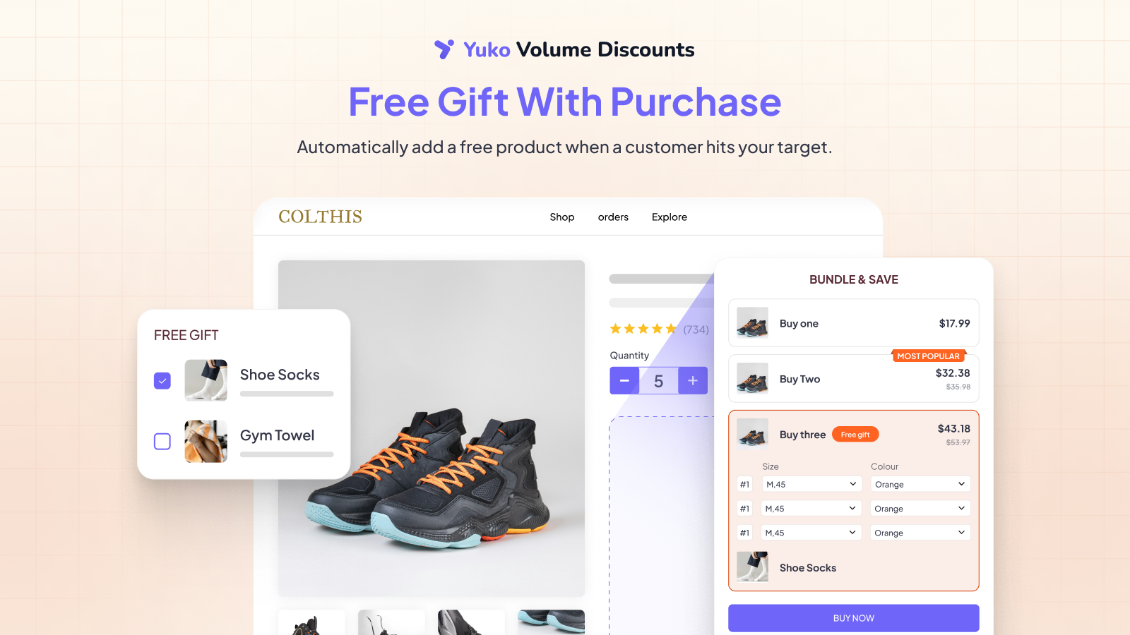 Free gift with purchase in Shopify