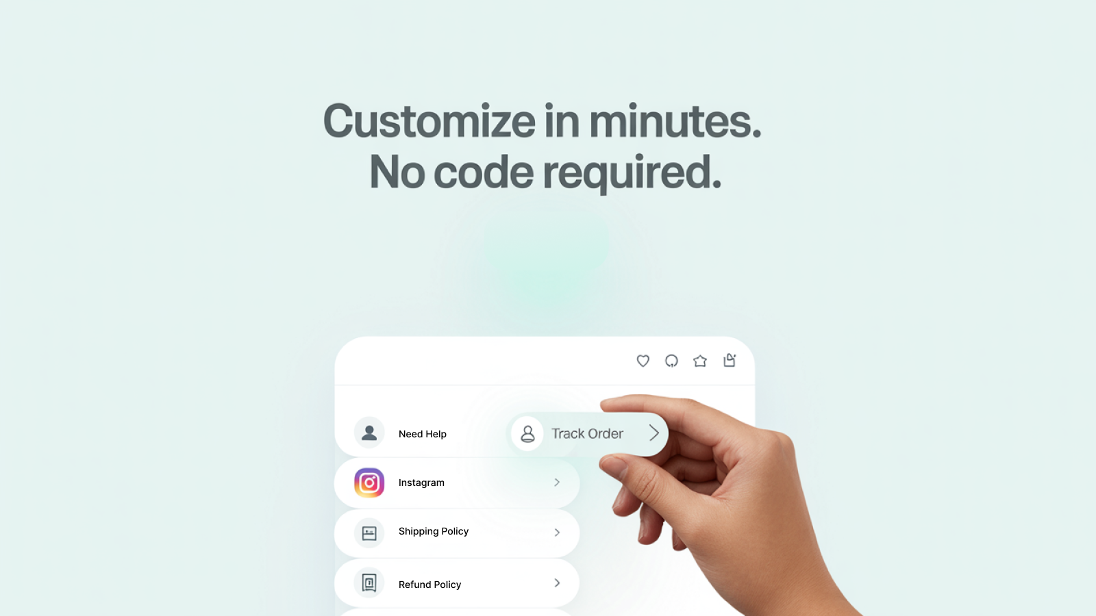 Custom icons and link for sidebar