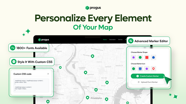 Progus Store Locator Map - personalization