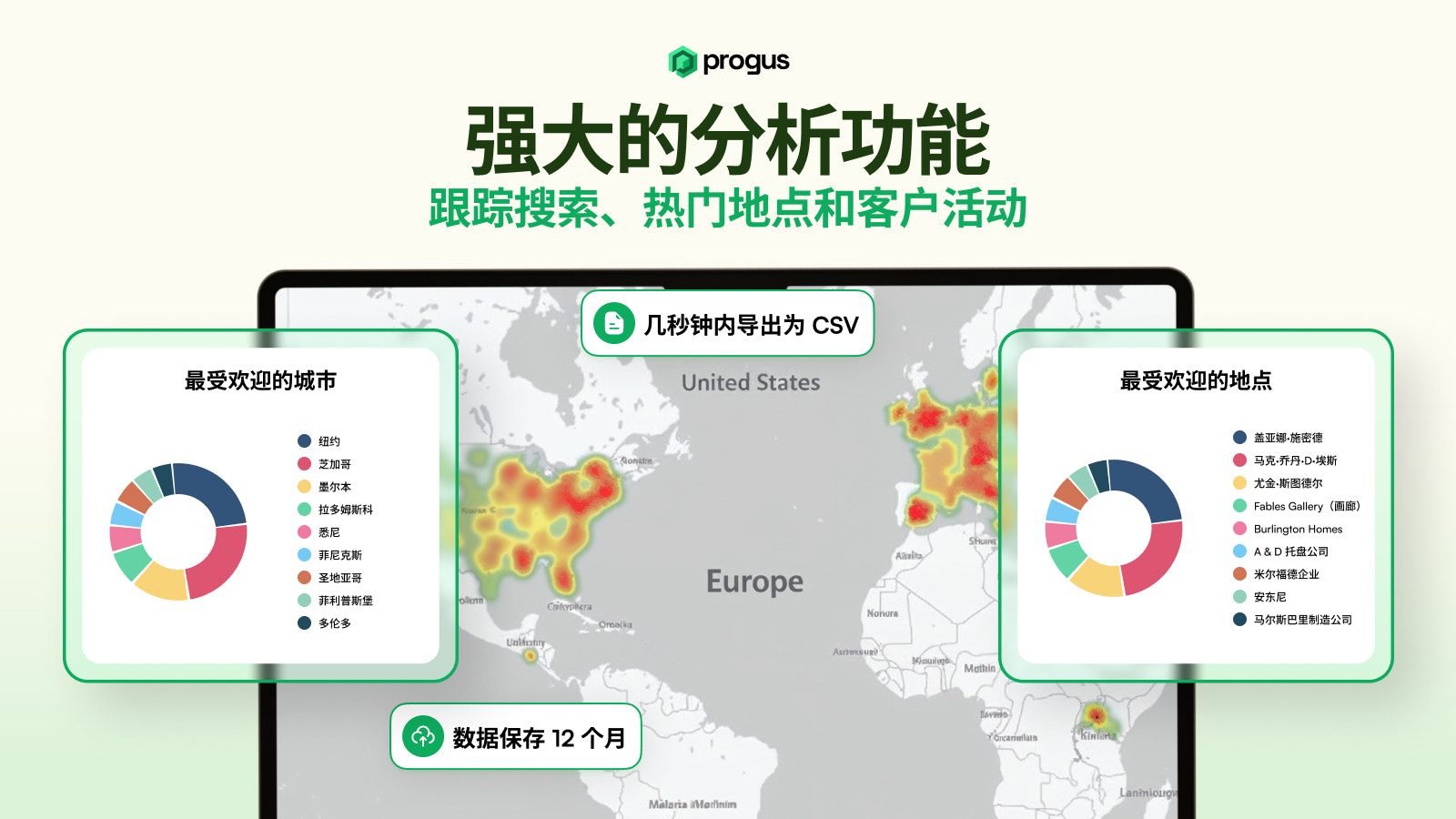 Progus Store Locator Map - 强大的分析功能