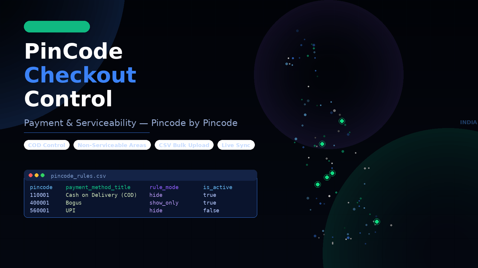 PinCode Checkout Control - Payment & Serviceability