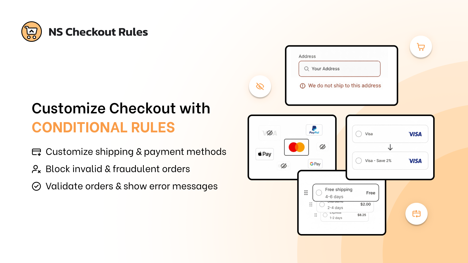 NS Checkout Rules app