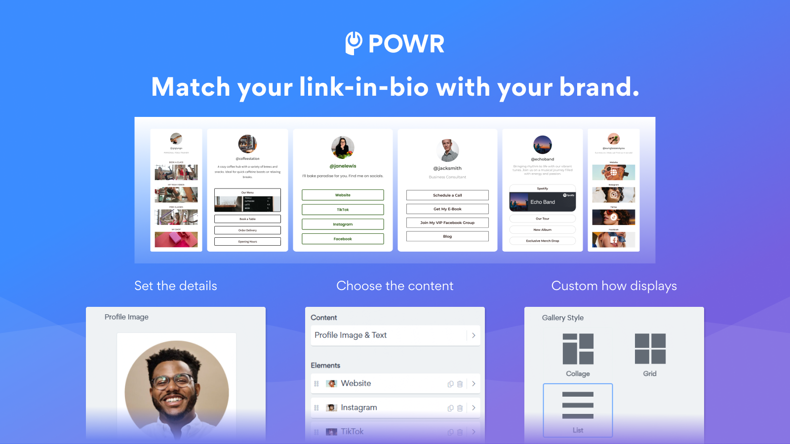 Match your link-in-bio to your brand