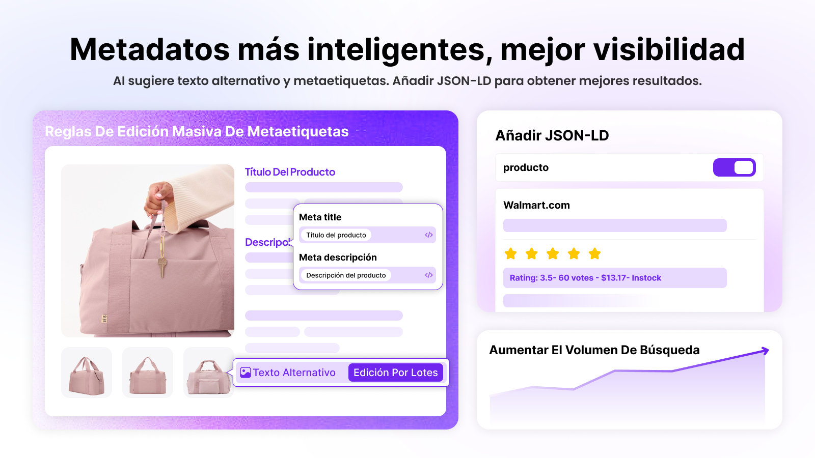 Edita en masa metaetiquetas y añade datos estructurados JSON-LD
