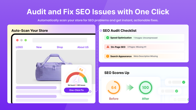 SEOAnt: Scan and fix SEO issues across your store with one-click