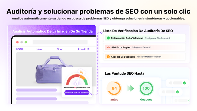 Auditoría y solucionar problemas de SEO con un solo clic