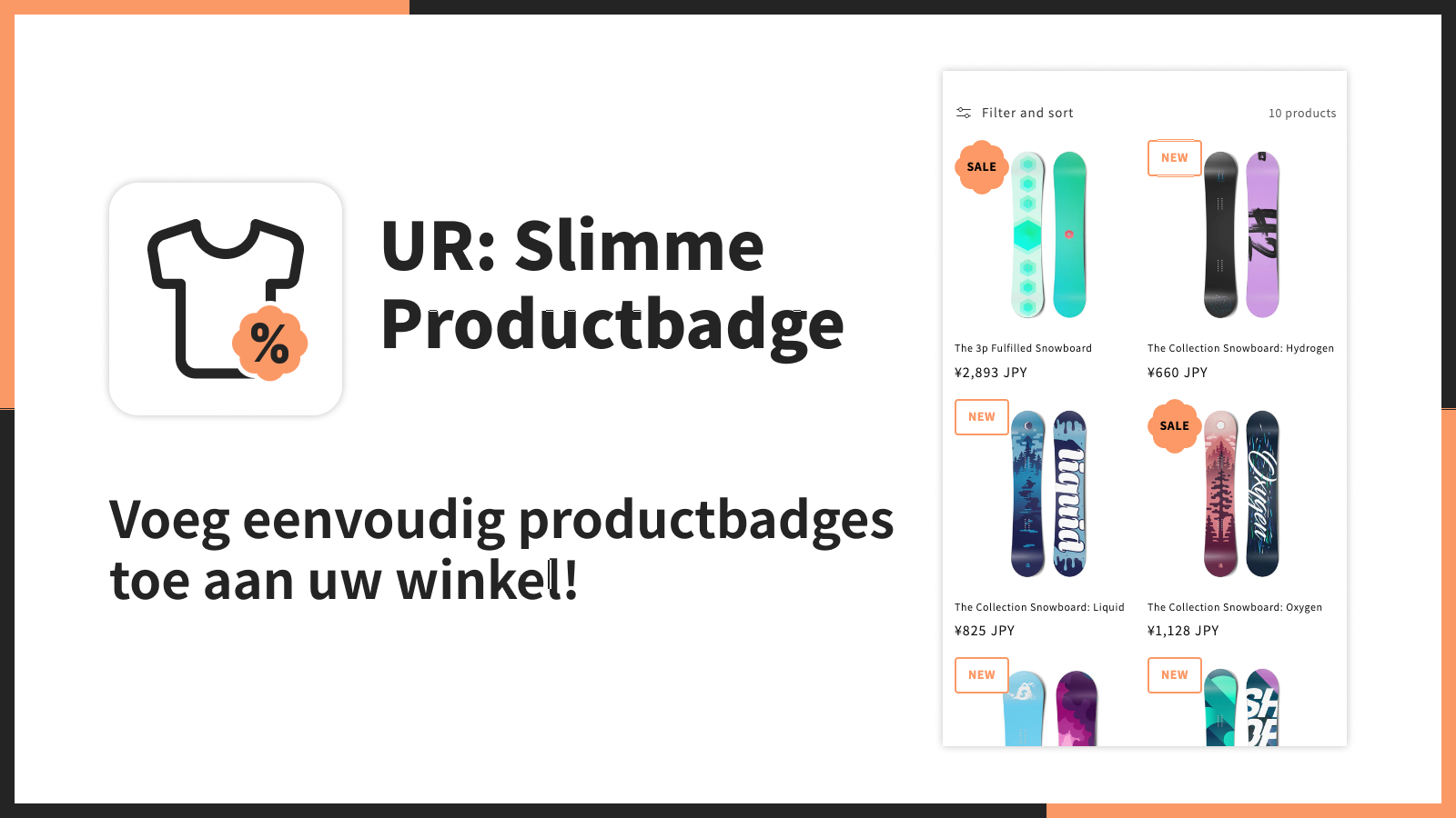Voeg eenvoudig productbadges toe aan uw winkel!
