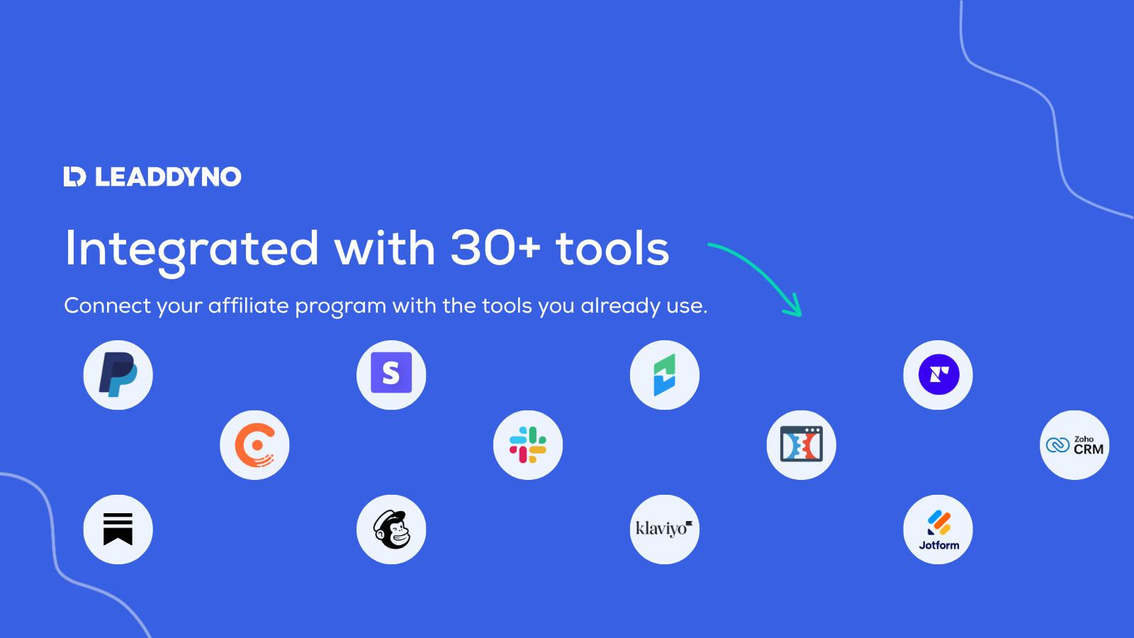 30+ integrations including Klaviyo, PayPal & Stripe