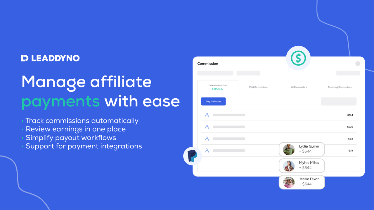  Payments Affiliate commission tracking and payout dashboard