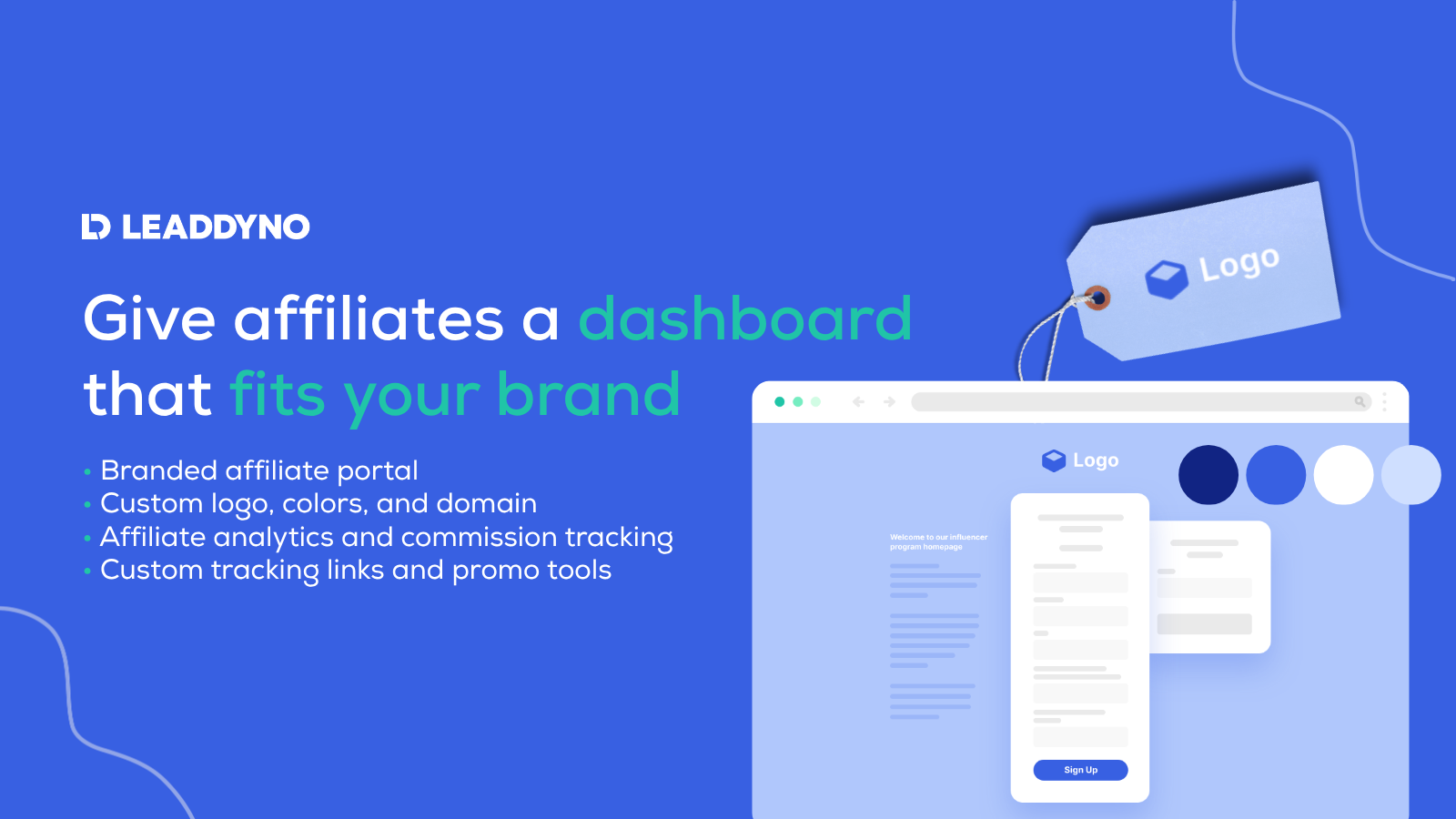 Branded Dashboard White-label affiliate portal with custom brand