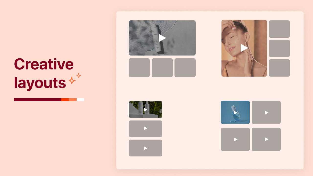Creative layout for product videos