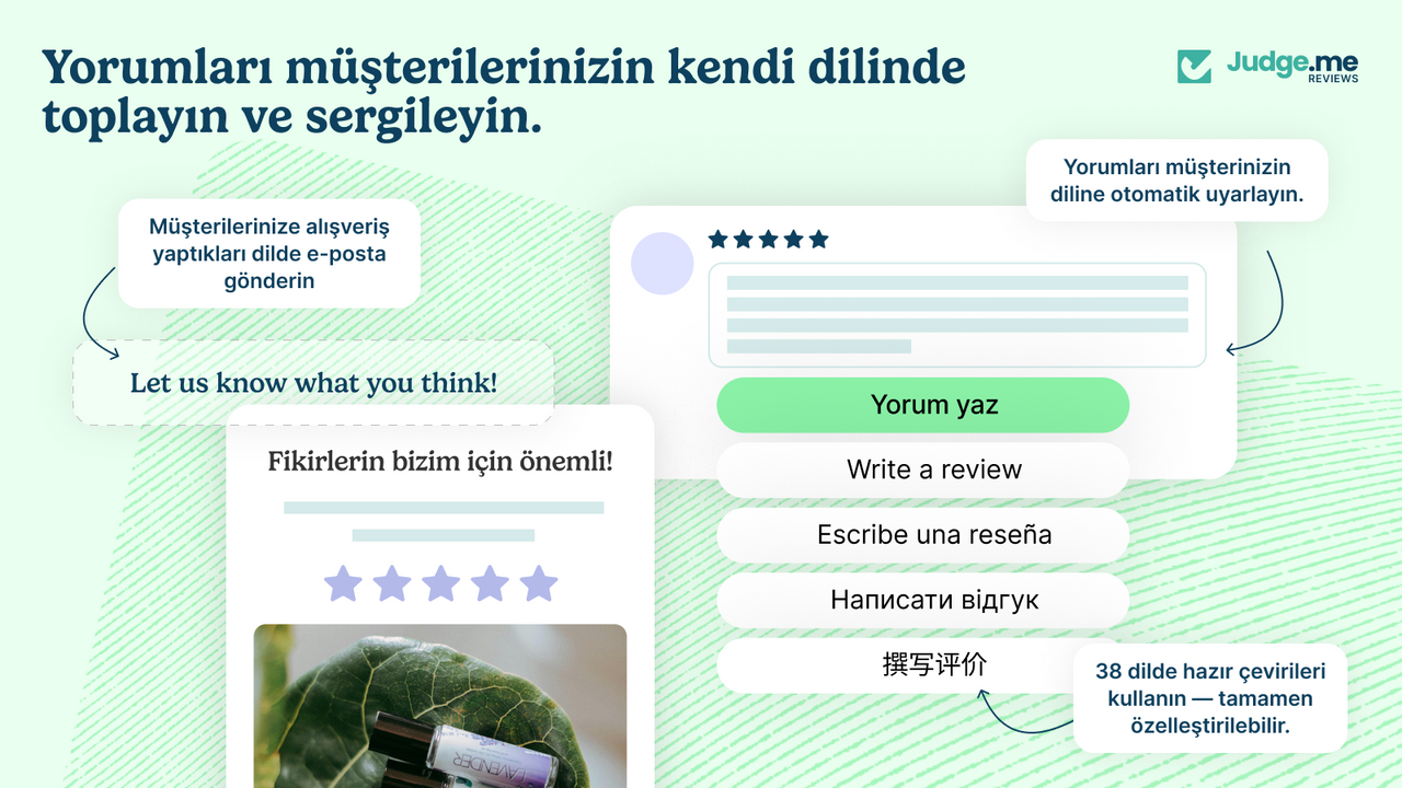 Yorumları müşterilerin dilinde toplayın ve görüntüleyin