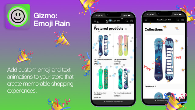 add emoji rain anywhere