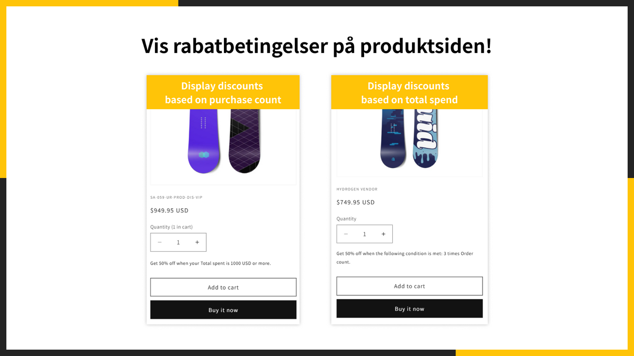 Vis rabatbetingelser på produktsiden!