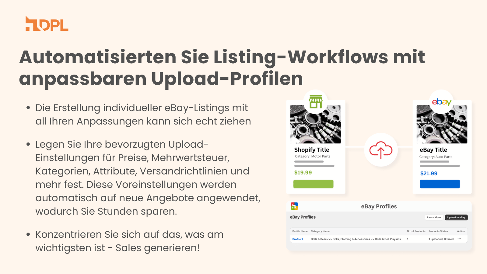 Smart profile uploads