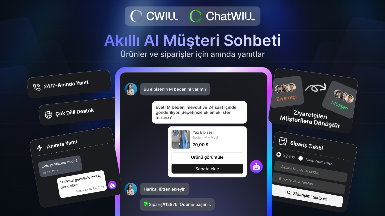 Akıllı AI müşteri sohbeti