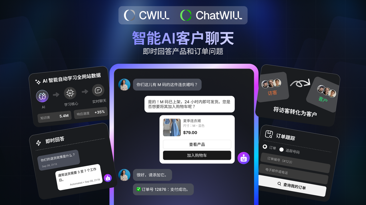 AI智能订单追踪系统：实时同步物流状态，自动回复配送进度，大幅减少客户重复咨询，提升服务效率