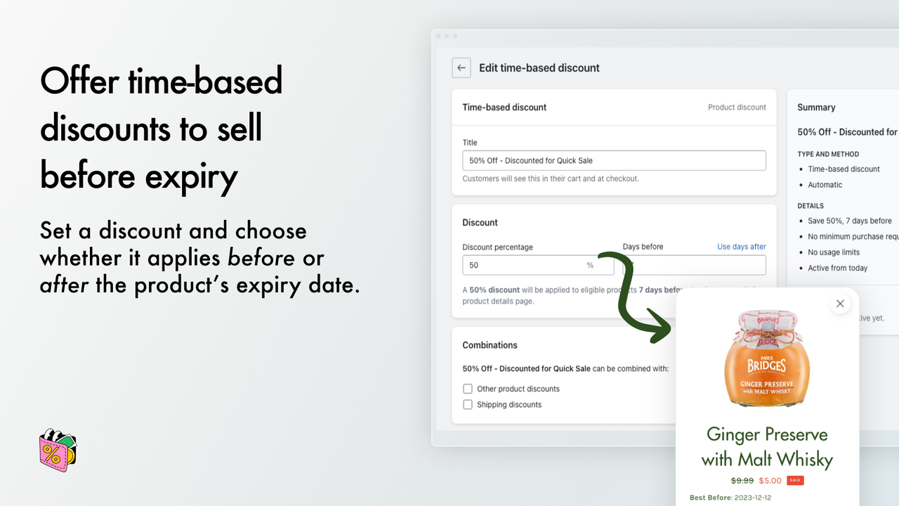 Offer time-based discounts to sell before expiry