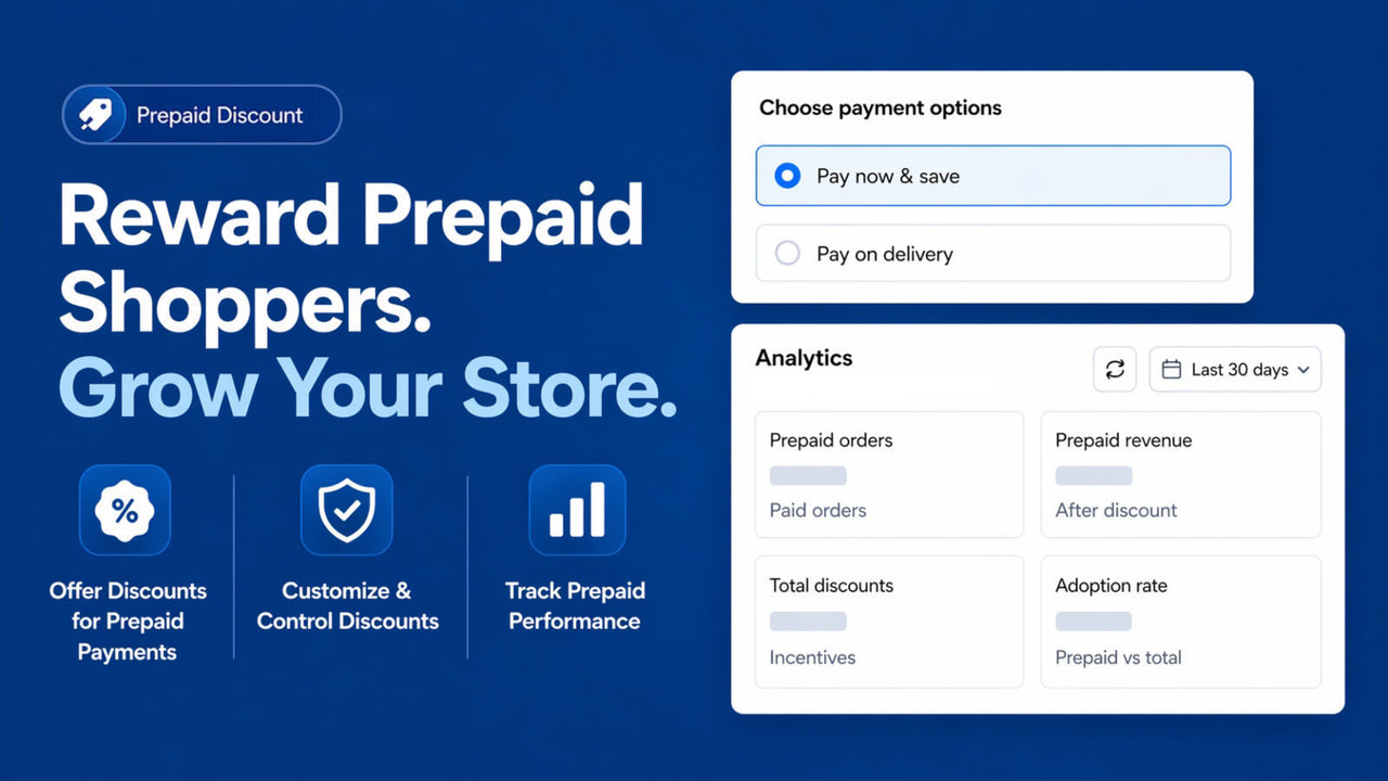 Shopify prepaid discounts to reduce COD and boost sales