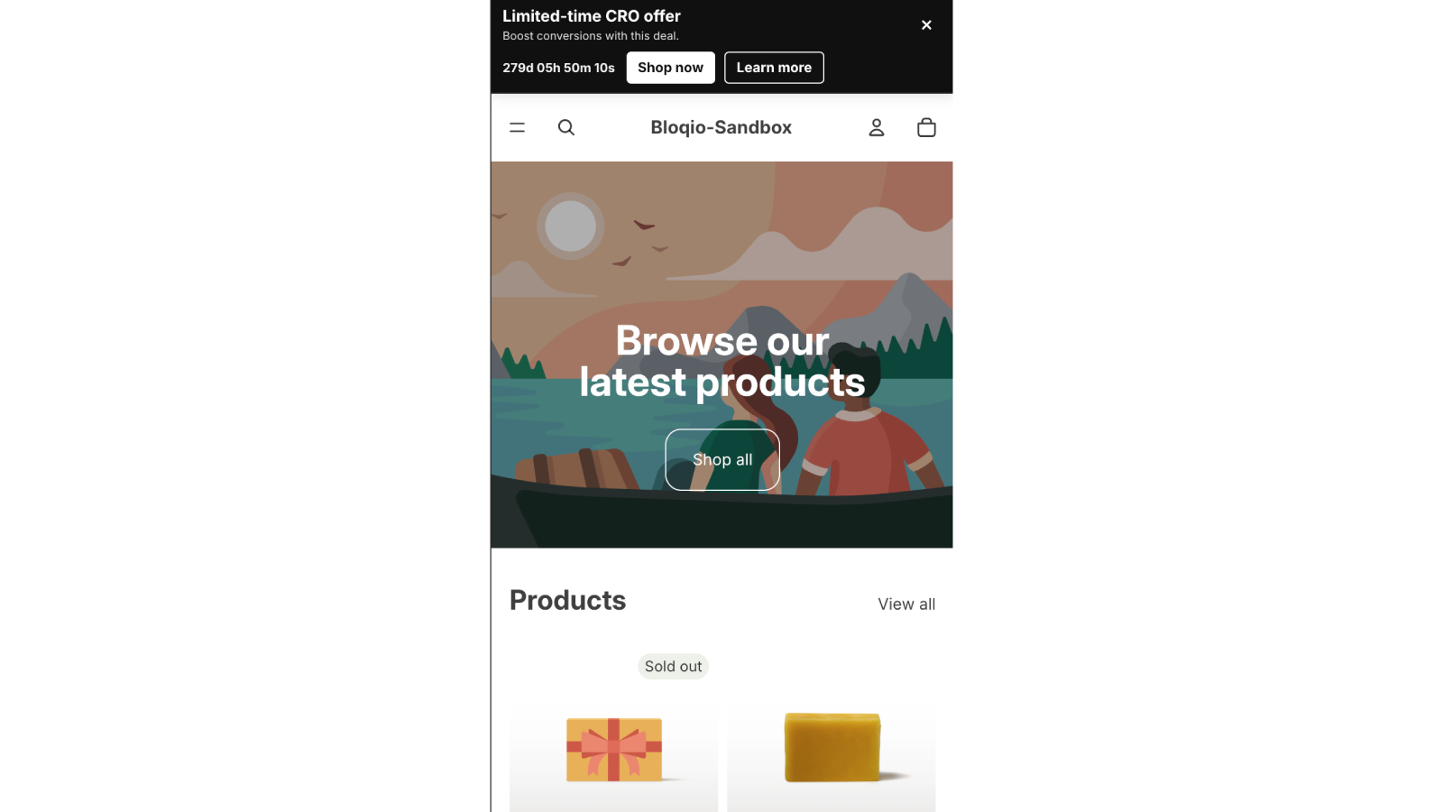 Mobile preview of top bar settings in Theme Editor