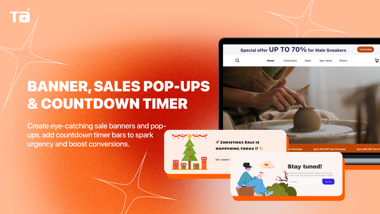 banner sale popups countdown timer shopify app