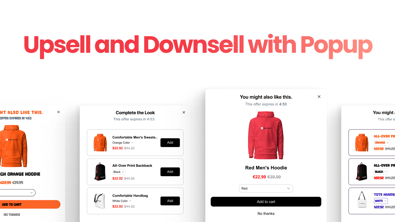 Cart Popup upsell offer