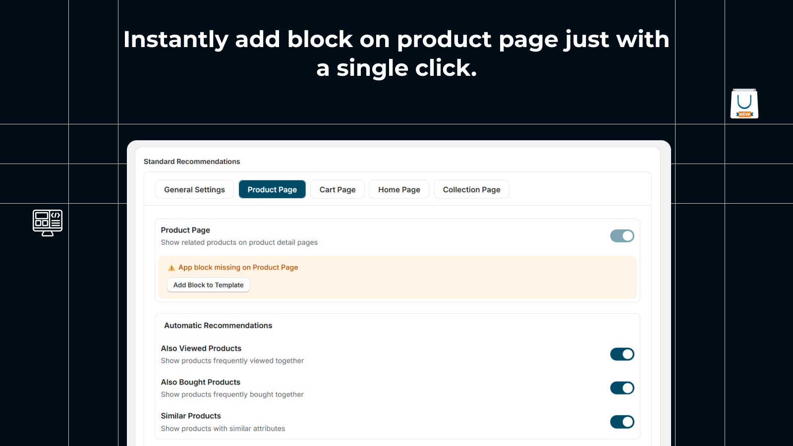 Add Block on Pages