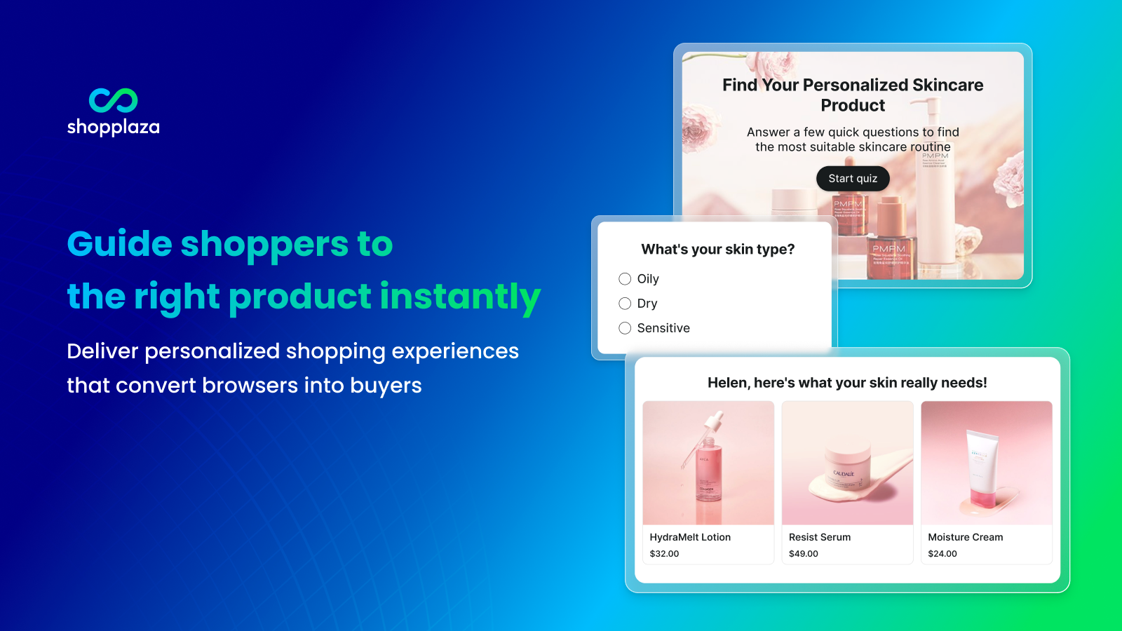Guide shoppers to the right product 