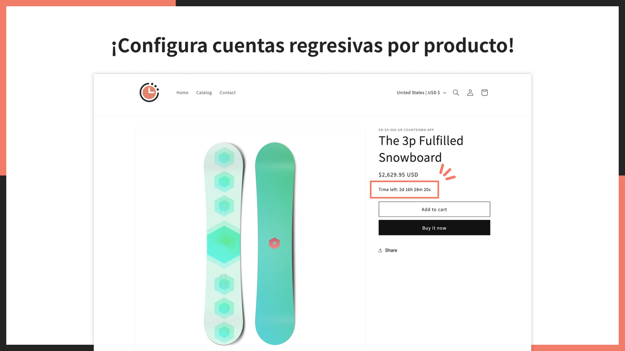 ¡Configura cuentas regresivas por producto!