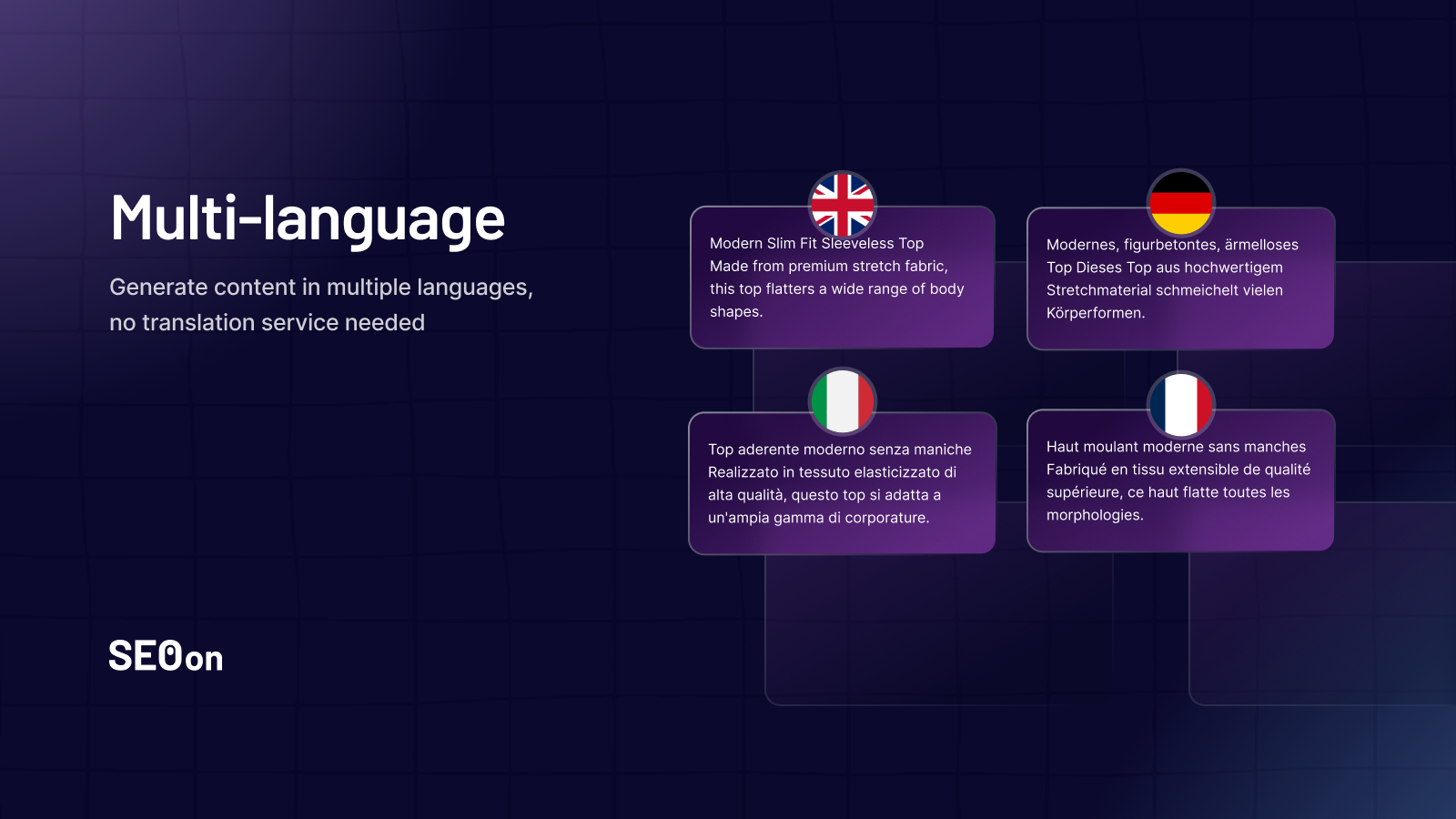 SEO On Product copy multi language product descriptions