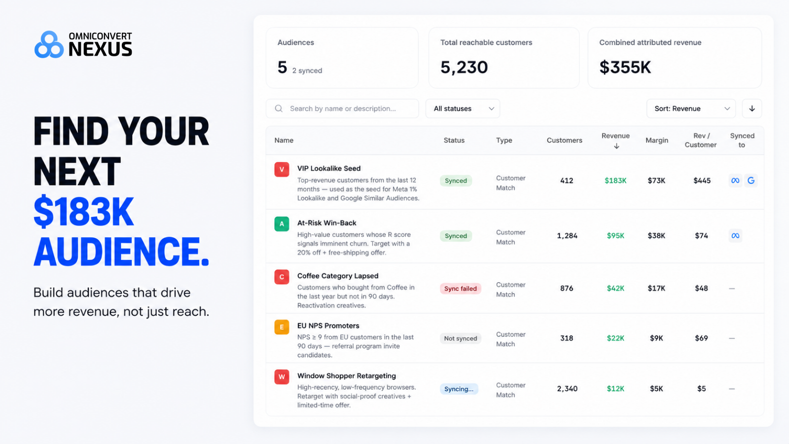 Nexus - Find your next $183k audience