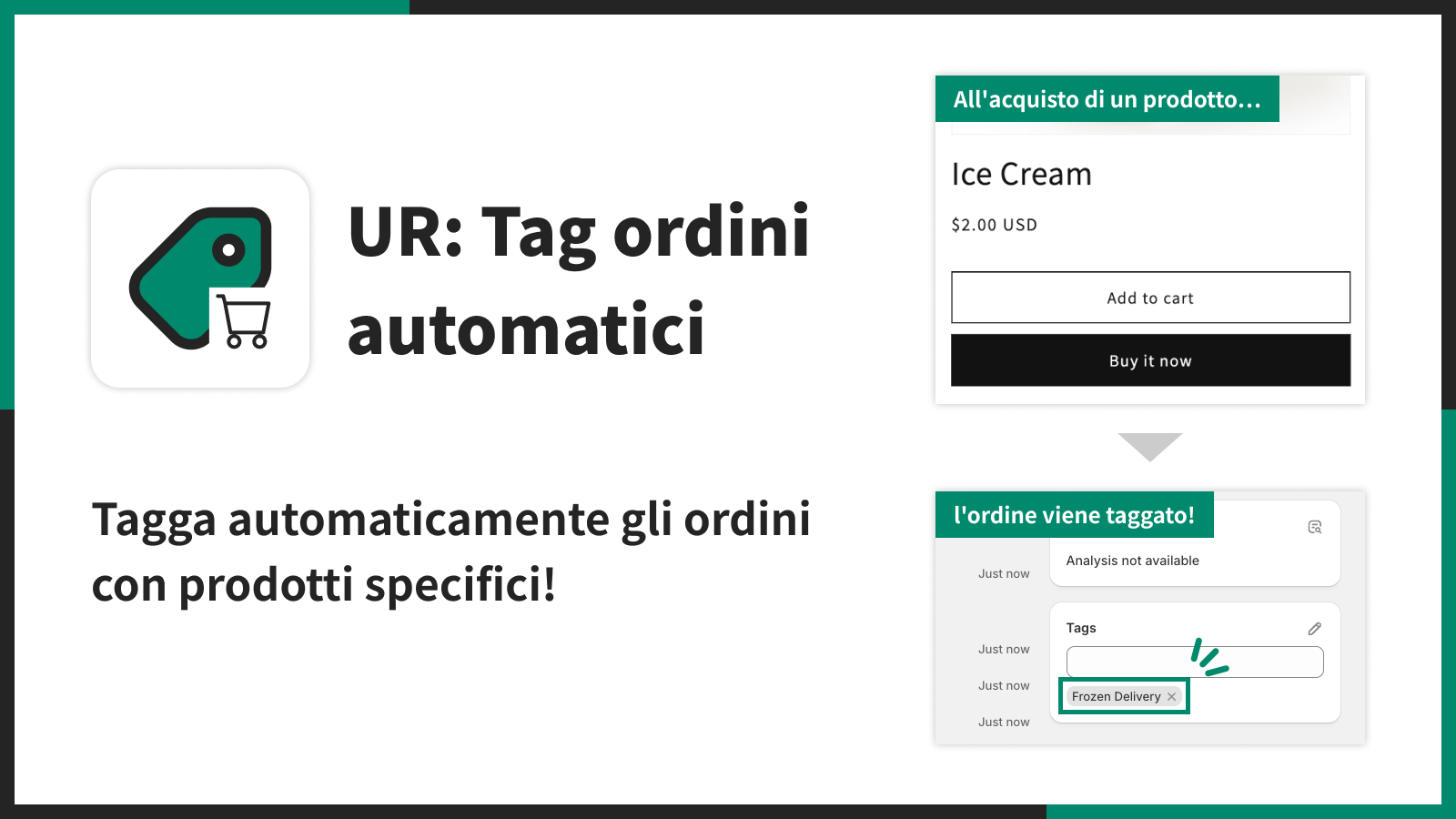 Tagga automaticamente gli ordini con prodotti specifici!
