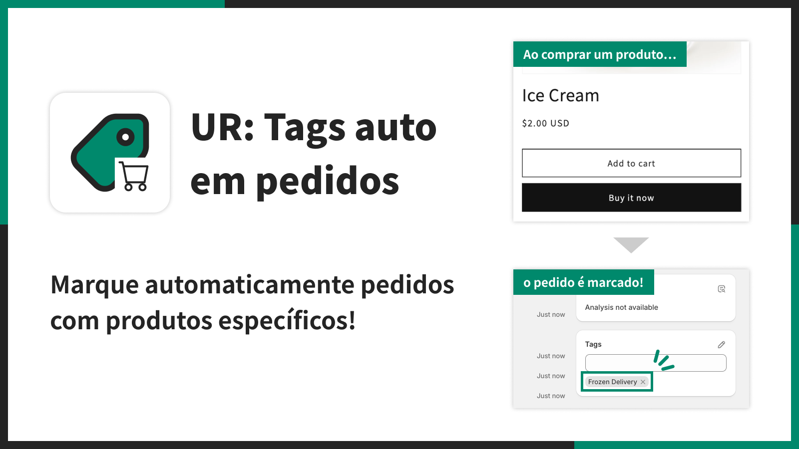 Marque automaticamente pedidos com produtos específicos!