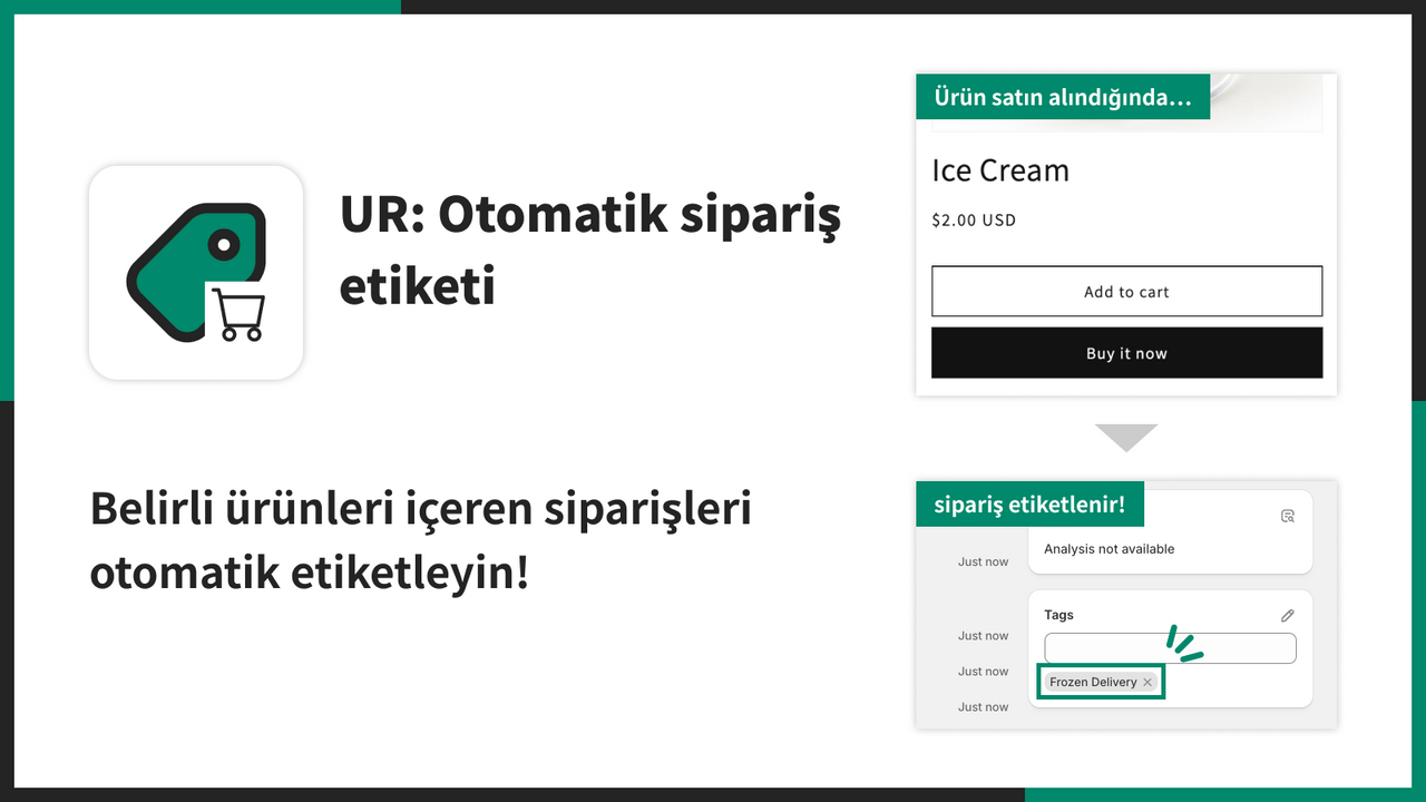 Belirli ürünleri içeren siparişleri otomatik etiketleyin!