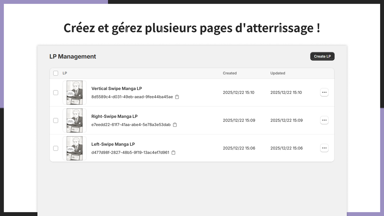 Créez et gérez plusieurs pages d'atterrissage !