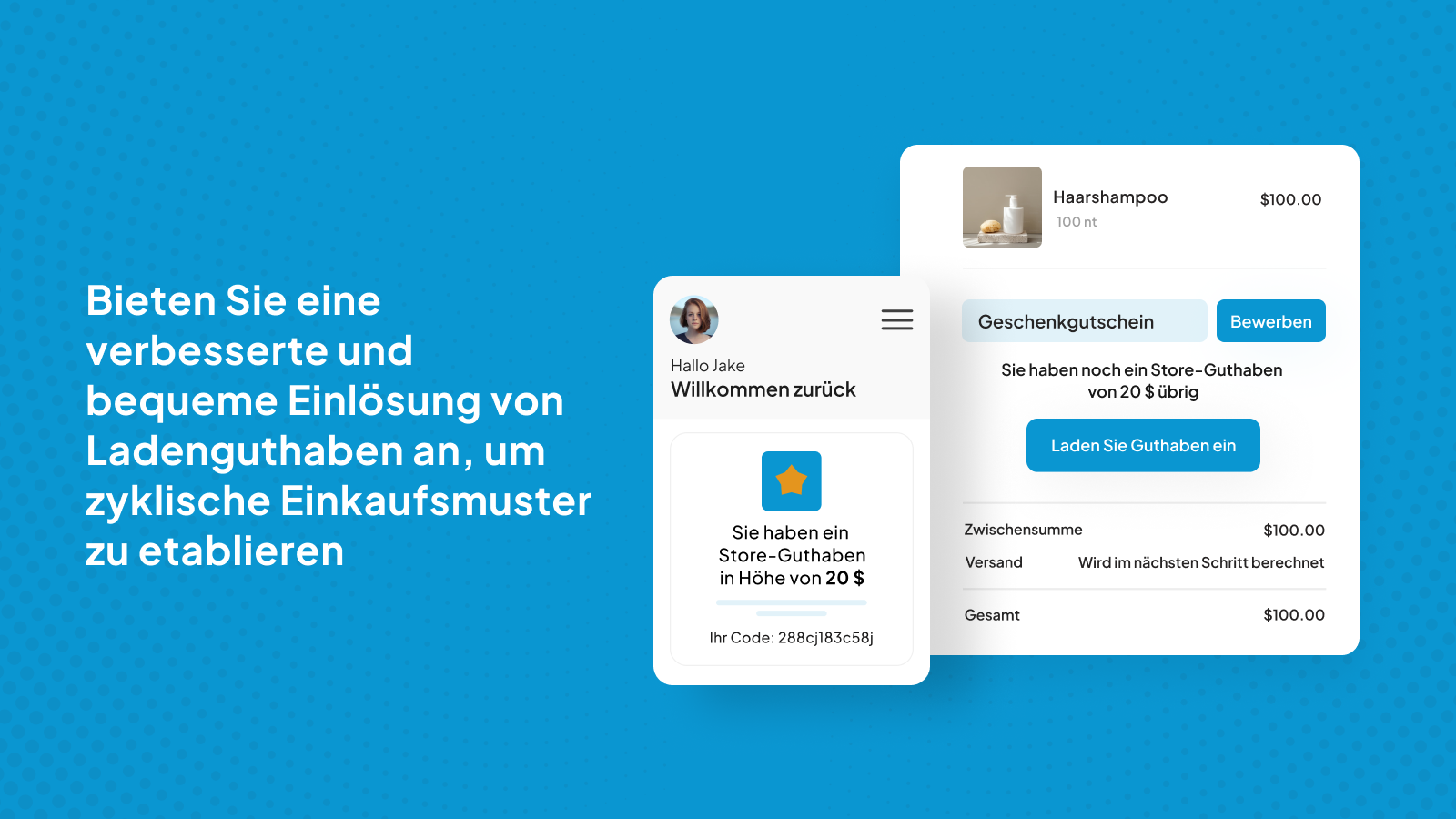 Bieten Sie eine erweiterte und bequeme Einlösung von Ladenguthab