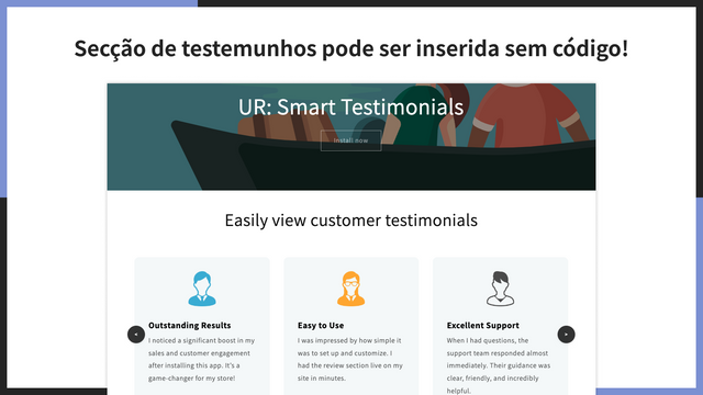 Secção de testemunhos pode ser inserida sem código!